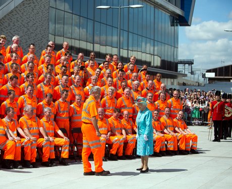Queen Elizabeth II Royal opening of Reading Statio