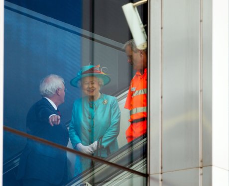 Queen Elizabeth II Royal opening of Reading Statio