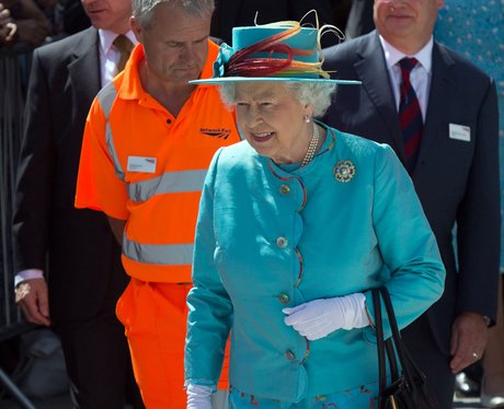 Queen Elizabeth II Royal opening of Reading Statio