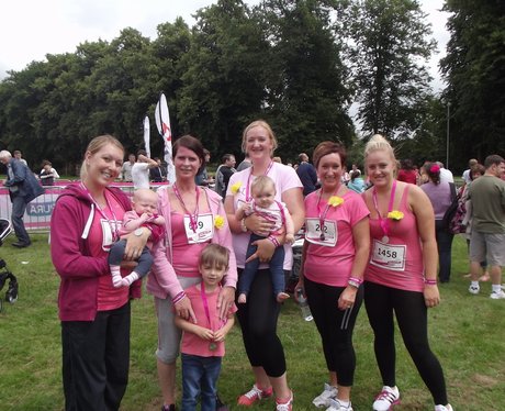 Race For Life Rugby, finish line and medals!