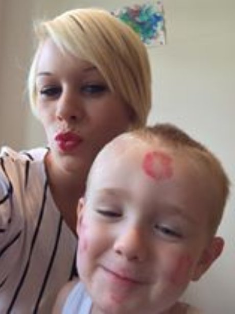 Mother and baby selfie
