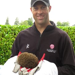 Marcus Trescothick and hedgehog