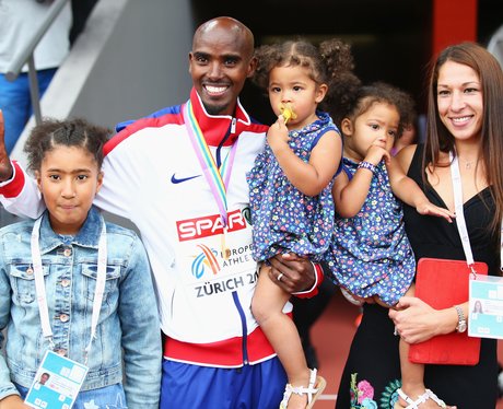 Mo Farah shows off his beautiful family at the 22nd European Athletic ...