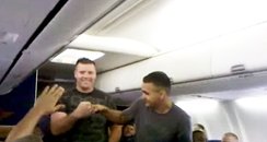 US Marine Sings On A Plane