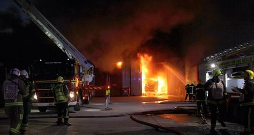 Marchwood Hampshire fire industrial estate