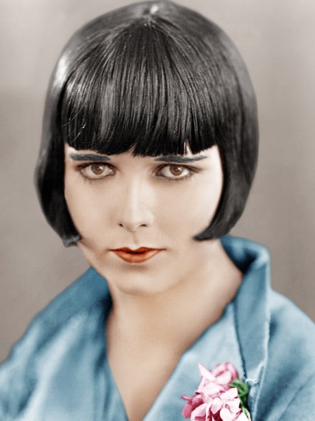 1920s hairstyle fashion actress Louise Brooks