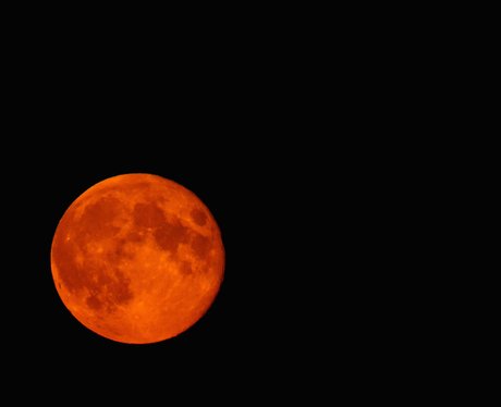 Red harvest super moon September 2014