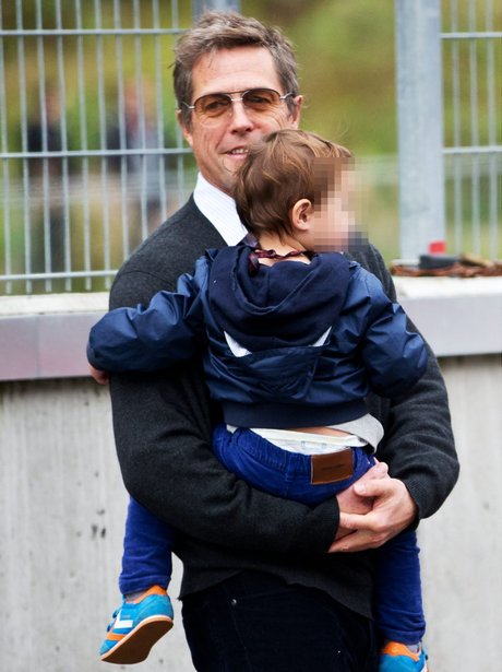 Hugh Grant with son