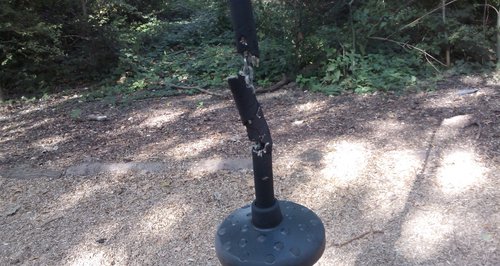 Damage to Forty Hall playground, Enfield