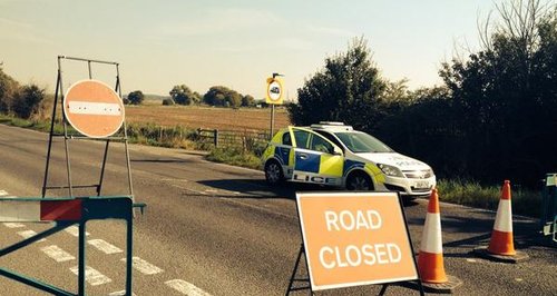 Light Aircraft Crash - Road Closed, Barford