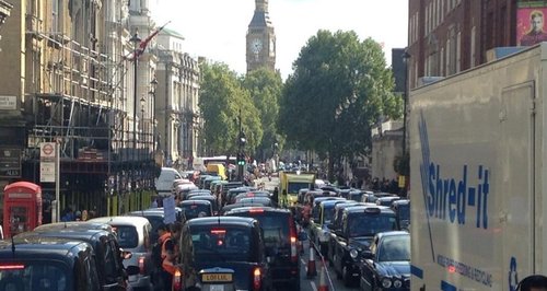 Taxi Go-Slow on Whitehall