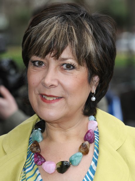 Lynda Bellingham with short dark hair