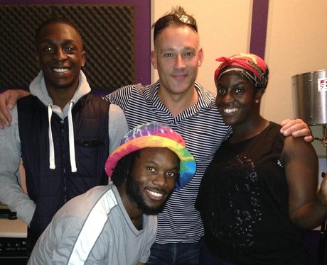 Toby Anstis with some kids