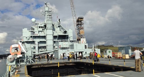 Onboard RFA Argus in Falmouth