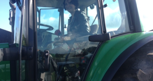 Zoe On A Tractor