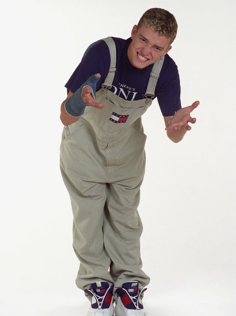 Justin Timberlake in dungarees