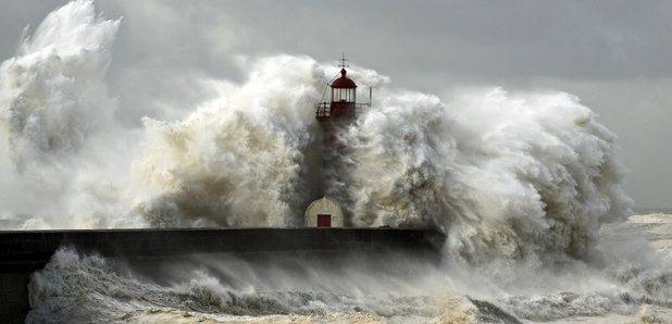 storm sea lighthouse