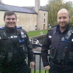 PCSOs Ashley Bintcliffe and Mike Symonds