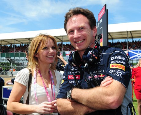 Geri Halliwell and Christian Horner at the British Grand Prix