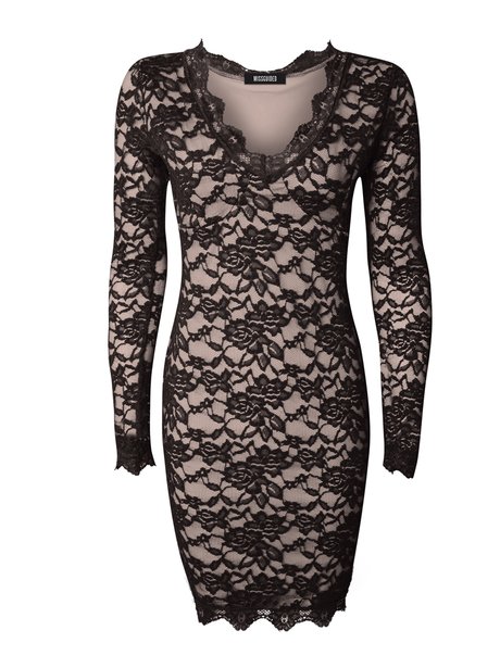 Missguided long hotsell sleeve lace dress