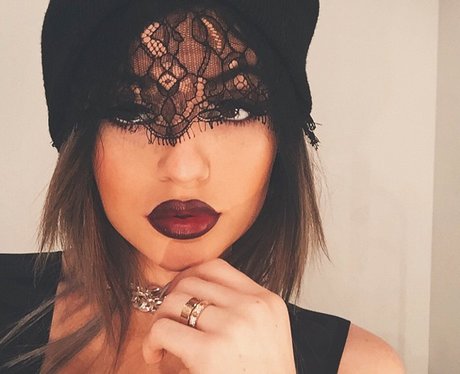 Kylie Jenner showcases dark lip look on Instagram