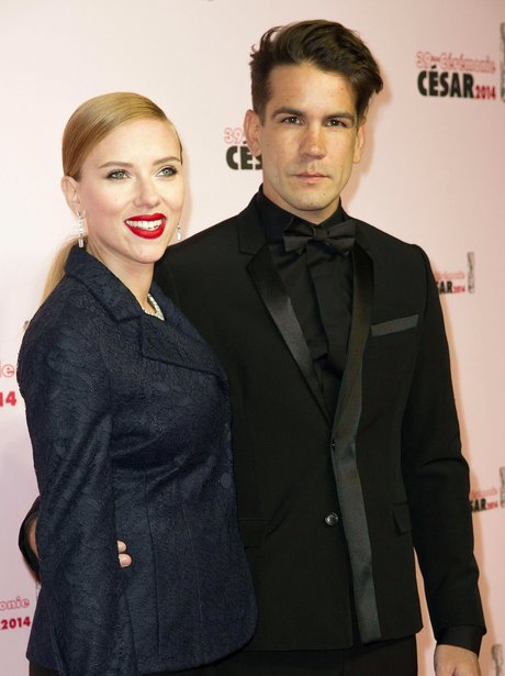 Scarlett Johansson with fiance Romain Dauriac 