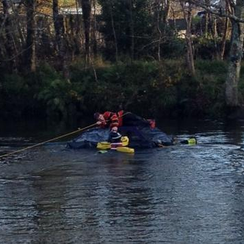 Flood rescue demonstration