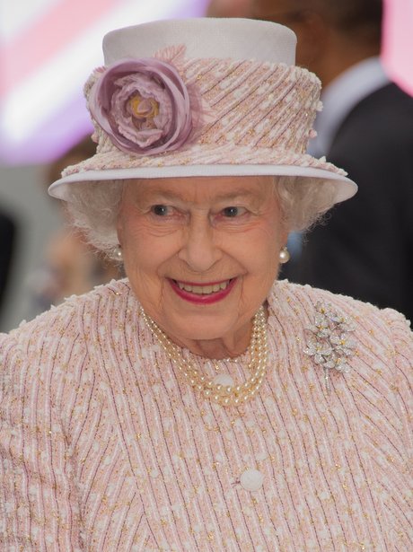 The Queen wearing pink