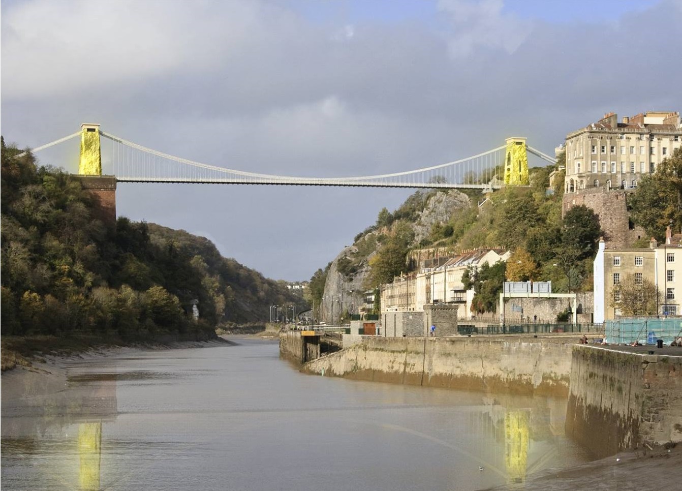 Luke Jerram  -Gold Clifton Suspension Bridge idea2