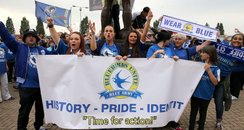 Cardiff fans protest over kit colour