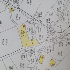 Map showing mine shaft