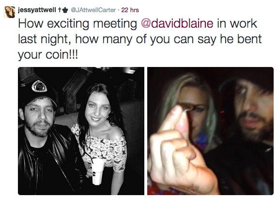 David Blaine Cheltenham Twitter Picture