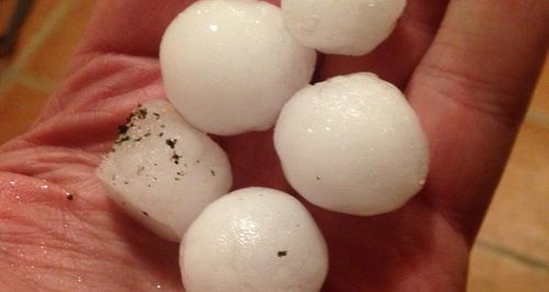 Hailstones in Pembrokeshire