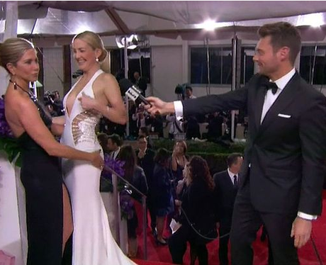 Jennifer Anniston and Kate Hudson on the red carpe