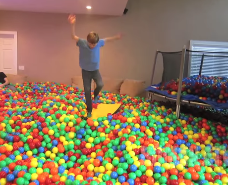 A house full of colourful balls