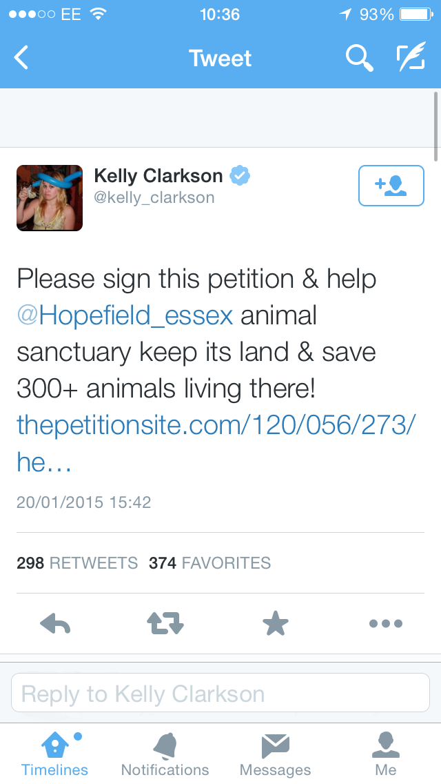 Hopefield support Kelly Clarkson