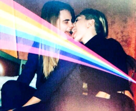 Miley Cyrus and Cara Delevingne throwback picture