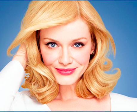 Christina Hendricks with blonde dyed hair