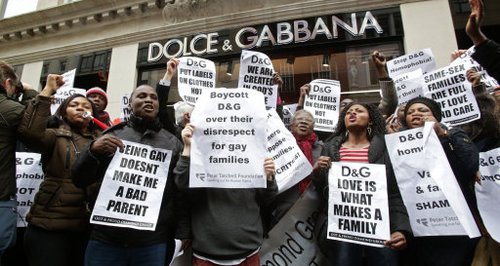 dolce and gabbana protest