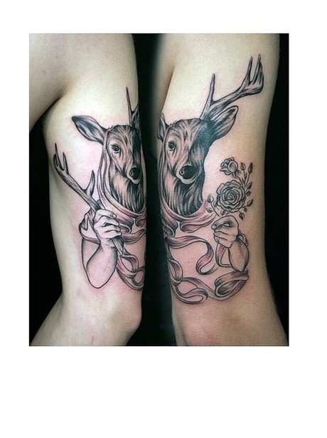 15 Awesome Deer Couple Tattoos Designs  PetPress