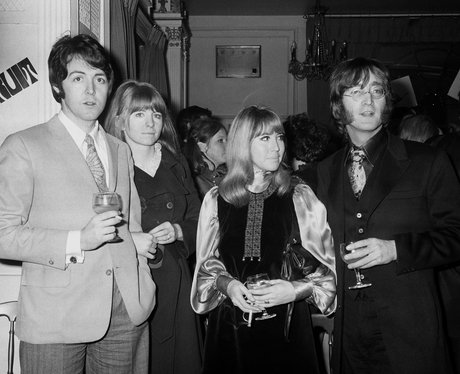 John Lennon and Cynthia with Paul McCartney and his then girlfriend ...