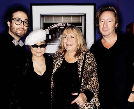 Yoko Ono and her son Sean Lennon stand side by side with Cynthia Lennon ...