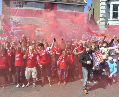 Bristol City Fans Celebrate