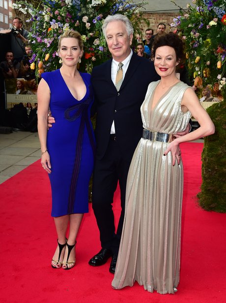 Kate Winslet, Alan Rickman and Helen McCrory attending the premiere of ...