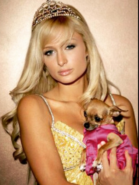 Paris Hilton wearing a tiara