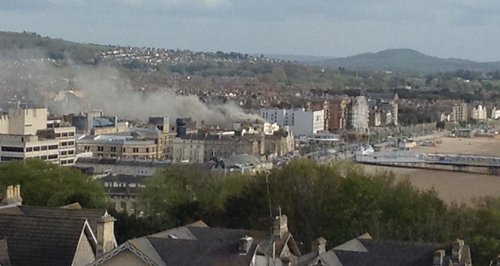 Fire at flat on Weston super Mare seafront
