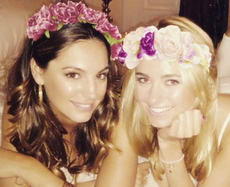 Kelly Brook and Kimberley Garner