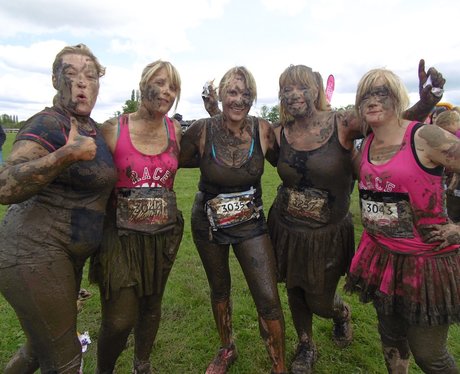 These girls never let a little bit of mud get in their way! You go ...