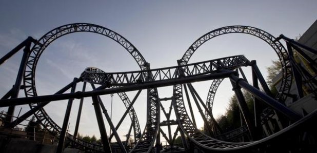 The "Smiler" Roller Coaster at Alton Towers.