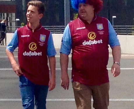 Aston Villa fans before the FA Cup Final